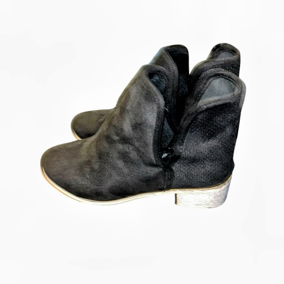 Seven 7 soho black suede booties ankle boots 9 like new seven7 - Picture 4 of 6